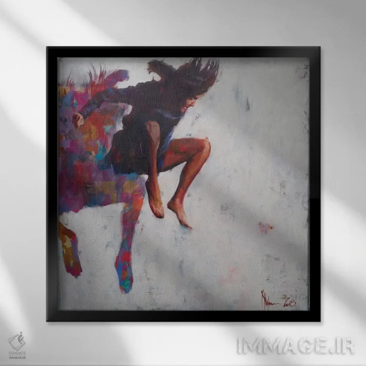 تابلو جهش به ناکجا اثر ایگور شولمان - نمای قابدار مشکی