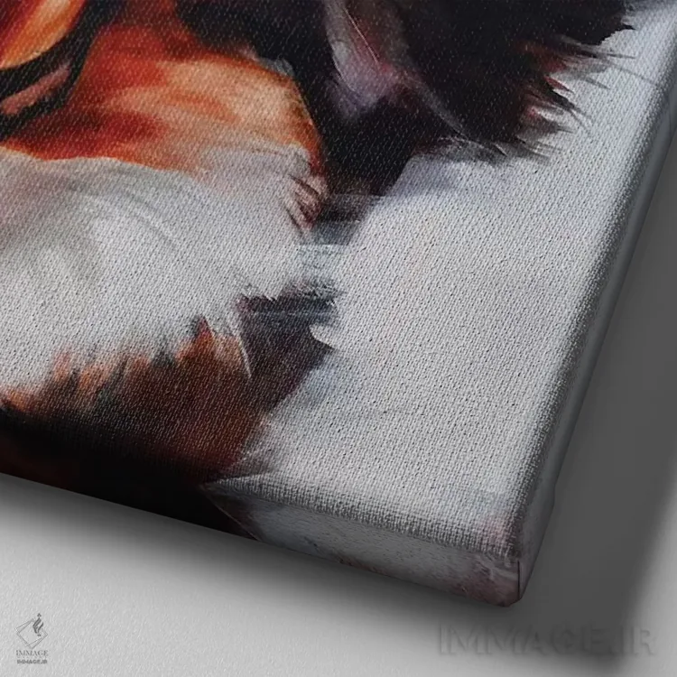 تابلو سگ پنجم اثر ایگور شولمان - نمای نزدیک بافت بوم