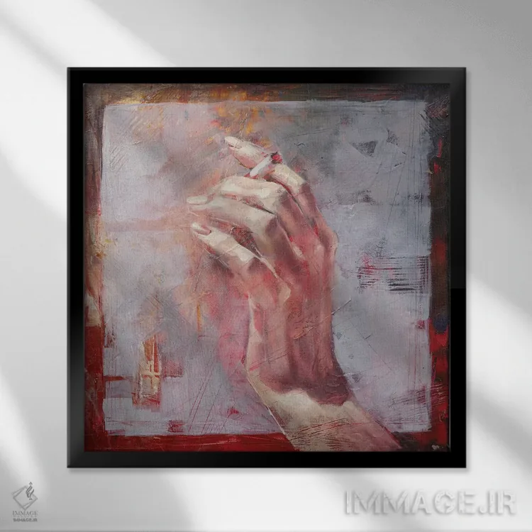 تابلو دستها (شماره دوم) اثر ایگور شولمان - نمای قابدار مشکی