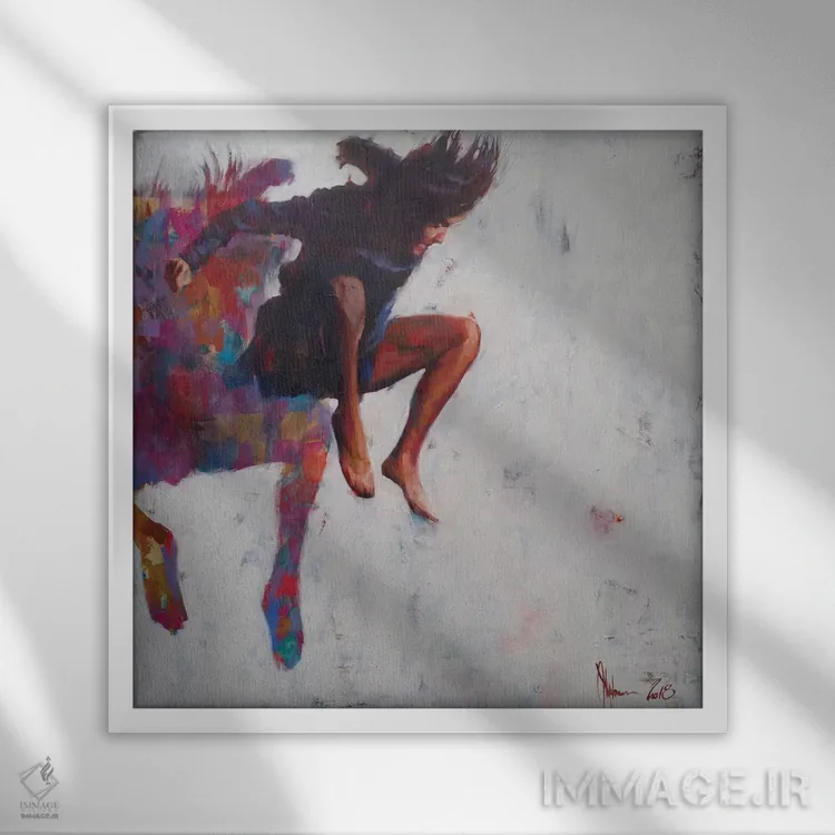 تابلو جهش به ناکجا اثر ایگور شولمان - نمای قابدار سفید