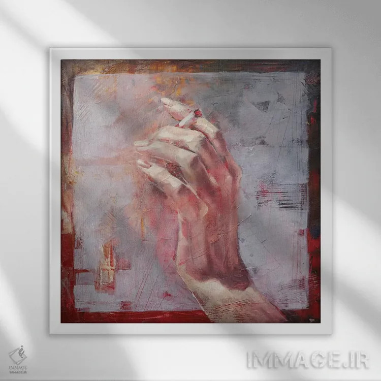 تابلو دستها (شماره دوم) اثر ایگور شولمان - نمای قابدار سفید