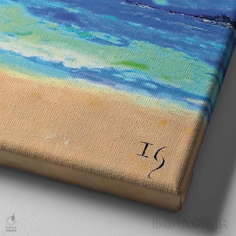 تابلو مکس اثر ایوان گوادراما - نمای نزدیک بافت بوم