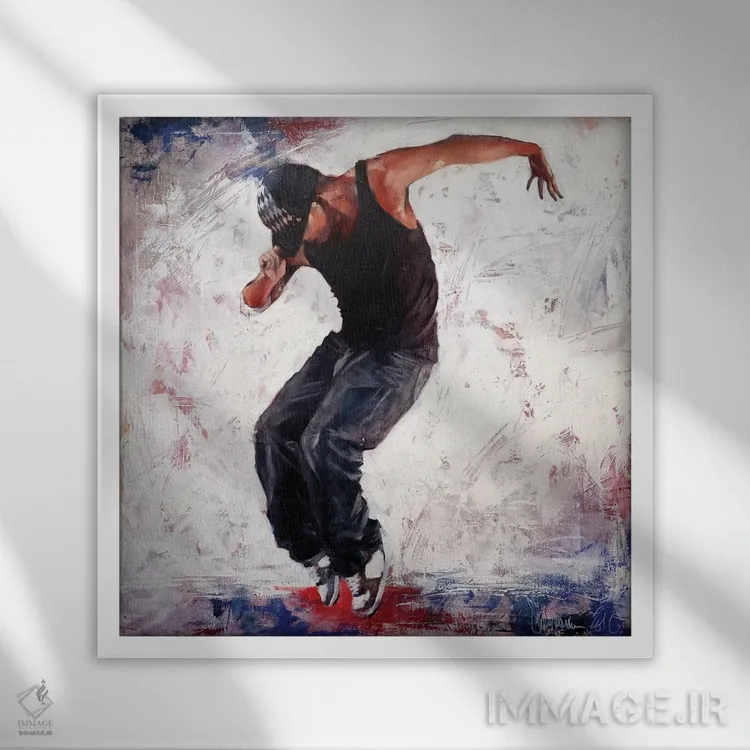 تابلو رقاص خیابانی (شماره سه) اثر ایگور شولمان - نمای قابدار سفید