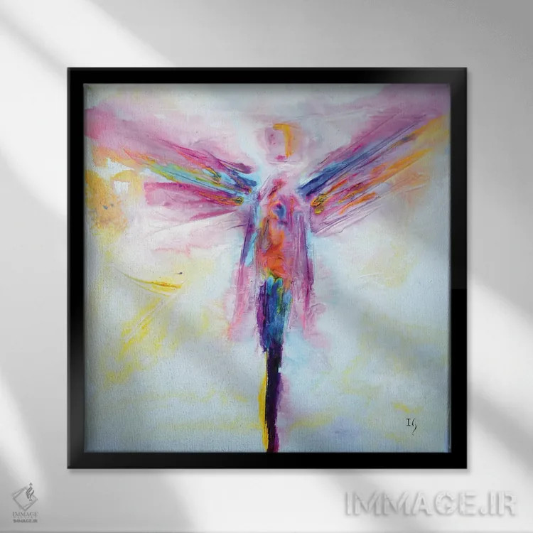 تابلو فرشته رافائل اثر ایوان گوادراما - نمای قابدار مشکی