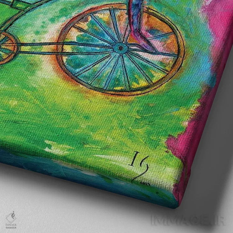 تابلو در راه بهشت اثر ایوان گوادراما - نمای نزدیک بافت بوم