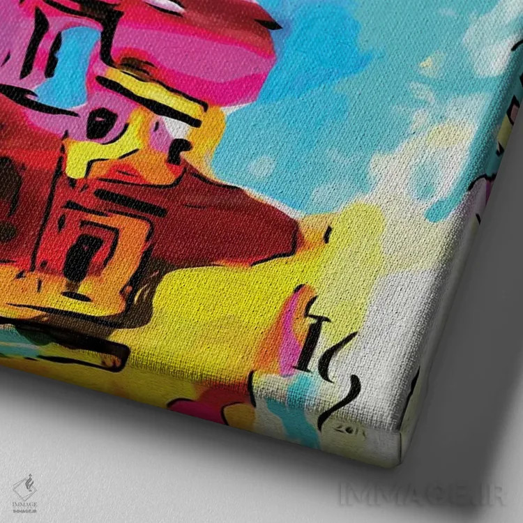 تابلو سان خوزه دل کبو (شهر مکزیک) اثر ایوان گوادراما - نمای نزدیک بافت بوم