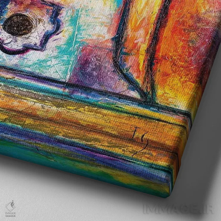 تابلو پناهگاه اثر ایوان گوادراما - نمای نزدیک بافت بوم