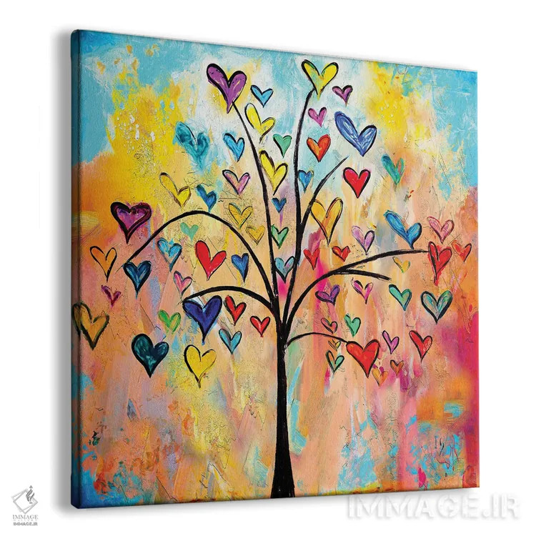تابلو درخت قلبها اثر ایوان گوادراما - نمای پرسپکتیو محصول