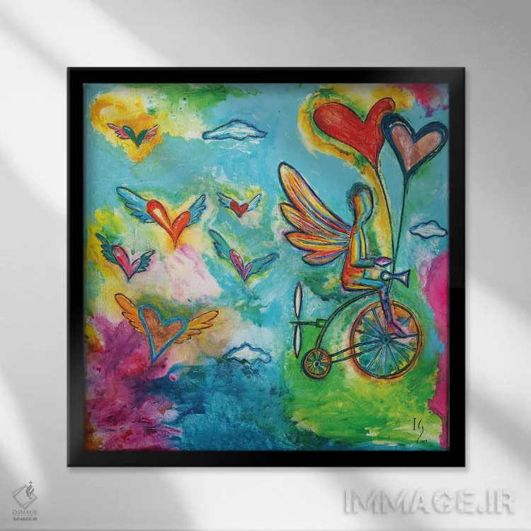 تابلو در راه بهشت اثر ایوان گوادراما - نمای قابدار مشکی