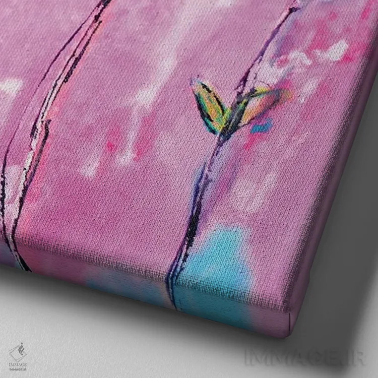 تابلو روزی در باغ اثر ایوان گوادراما - نمای نزدیک بافت بوم