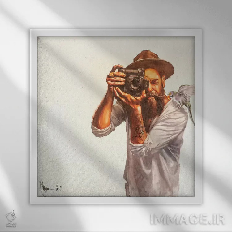 تابلو صبح هیپسترها اثر ایگور شولمان - نمای قابدار سفید