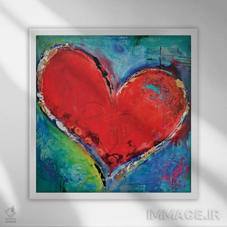 تابلو موسیقی قلب اثر ایوان گوادراما - نمای قابدار سفید