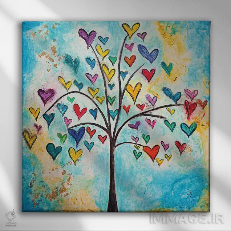 تابلو درخت زندگی اثر ایوان گوادراما - نمای روبهرو روی دیوار