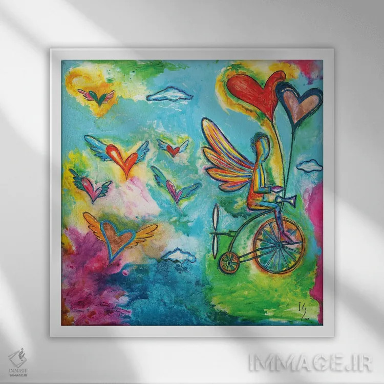 تابلو در راه بهشت اثر ایوان گوادراما - نمای قابدار سفید