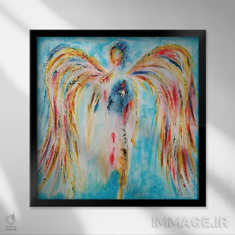 تابلو ایستاده بر بازوان ابدی اثر ایوان گوادراما - نمای قابدار مشکی