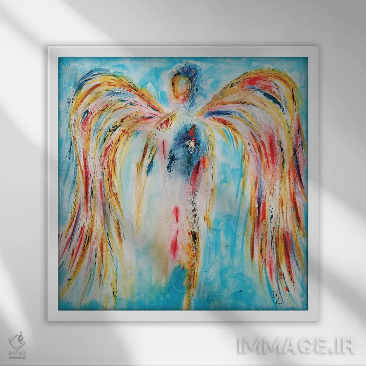 تابلو ایستاده بر بازوان ابدی اثر ایوان گوادراما - نمای قابدار سفید