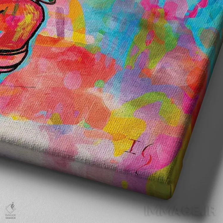 تابلو امروز امید را انتخاب میکنم اثر ایوان گوادراما - نمای نزدیک بافت بوم