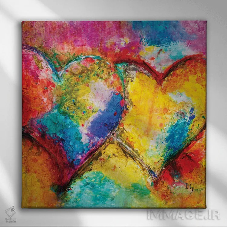 تابلو دو قلب اثر ایوان گوادراما - نمای روبهرو روی دیوار