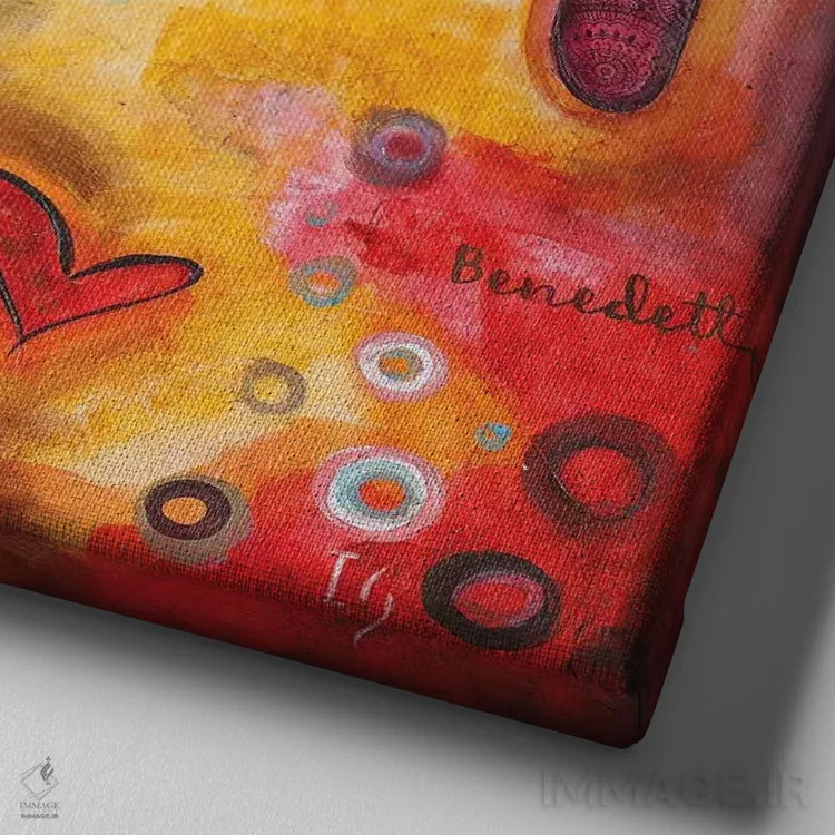 تابلو برکت یافته اثر ایوان گوادراما - نمای نزدیک بافت بوم