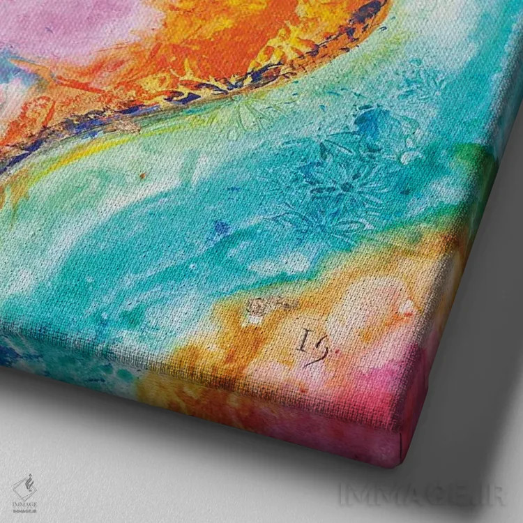 تابلو جایی در قلب خدا اثر ایوان گوادراما - نمای نزدیک بافت بوم