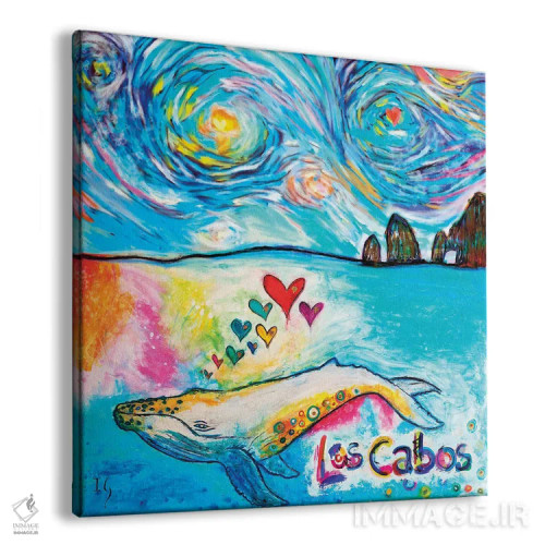 تابلو نهنگ لوس کابوس (مکزیک) اثر ایوان گوادراما - نمای پرسپکتیو محصول