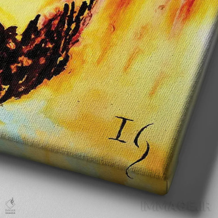 تابلو عیسی اثر ایوان گوادراما - نمای نزدیک بافت بوم