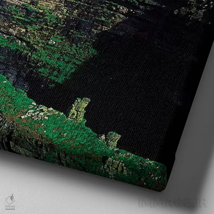 تابلو صخرههای موهر، شهرستان کلر، ایرلند اثر ایریش ایمیج کالکشن (مجموعه عکاسی ایرلندی) - نمای نزدیک بافت بوم