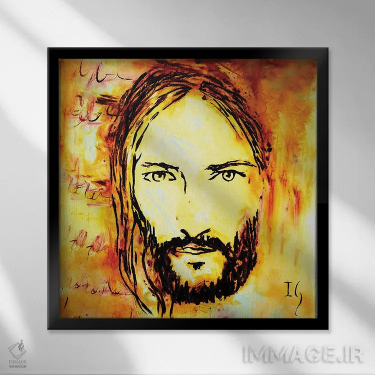 تابلو عیسی اثر ایوان گوادراما - نمای قابدار مشکی