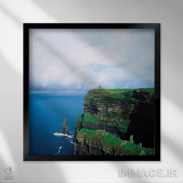 تابلو صخرههای موهر، شهرستان کلر، ایرلند اثر ایریش ایمیج کالکشن (مجموعه عکاسی ایرلندی) - نمای قابدار مشکی