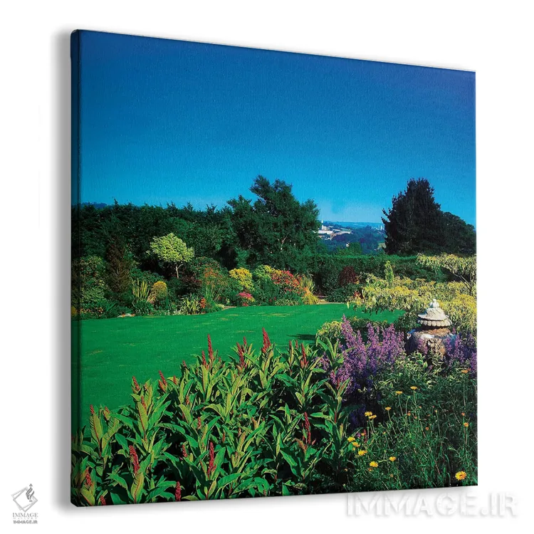 تابلو باغهای لیکمونت، شهرستان کورک، ایرلند؛ مرزهای ترکیبی و چمنزار تابستانی اثر ایریش ایمیج کالکشن (مجموعه عکاسی ایرلندی) - نمای پرسپکتیو محصول