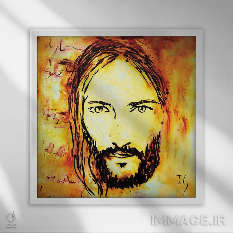 تابلو عیسی اثر ایوان گوادراما - نمای قابدار سفید