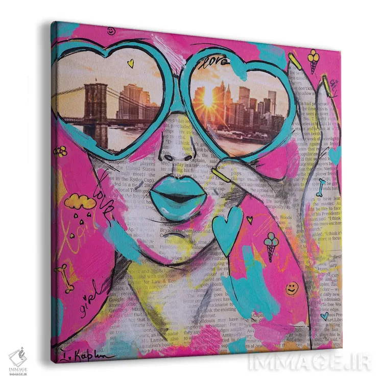 تابلو شهر عشق اثر اینس کاپلون - نمای پرسپکتیو محصول