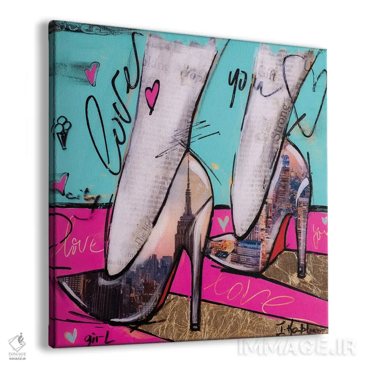 تابلو دختر شهری ۲ اثر اینس کاپلون - نمای پرسپکتیو محصول