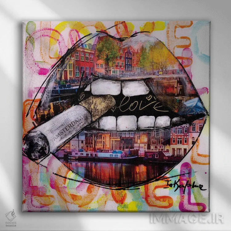 تابلو آمستردام من اثر اینس کاپلون - نمای روبهرو روی دیوار