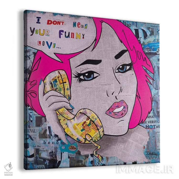 تابلو عشق بامزه اثر اینس کاپلون - نمای پرسپکتیو محصول