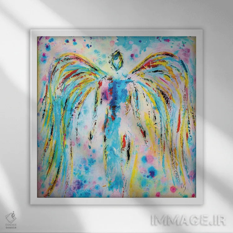 تابلو فرشته آسمانی اثر ایوان گوادراما - نمای قابدار سفید