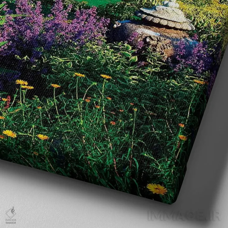 تابلو باغهای لیکمونت، شهرستان کورک، ایرلند؛ مرزهای ترکیبی و چمنزار تابستانی اثر ایریش ایمیج کالکشن (مجموعه عکاسی ایرلندی) - نمای نزدیک بافت بوم