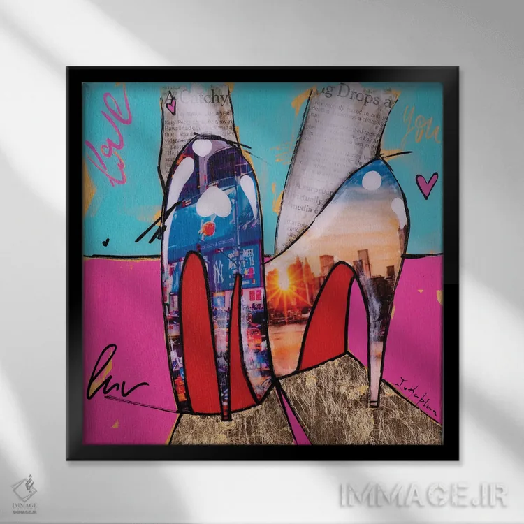 تابلو دختر شهری اثر اینس کاپلون - نمای قابدار مشکی