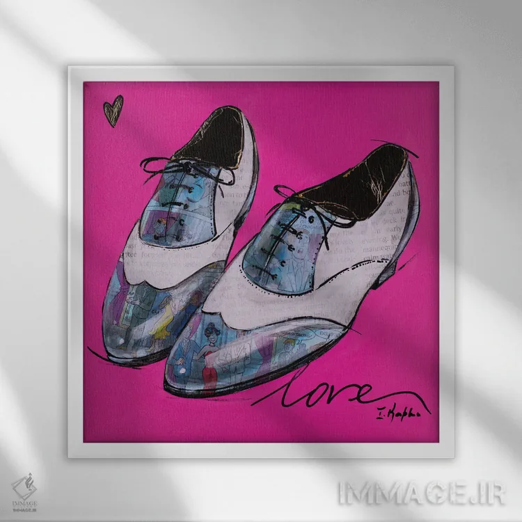 تابلو برای او (مرد) اثر اینس کاپلون - نمای قابدار سفید