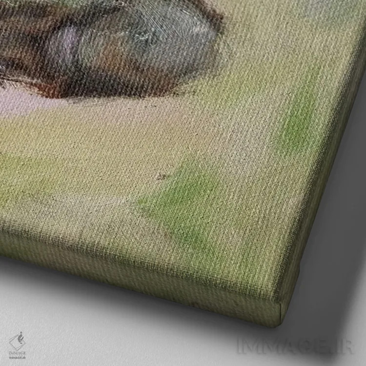 تابلو سرخوش اثر ایرینا خورت - نمای نزدیک بافت بوم