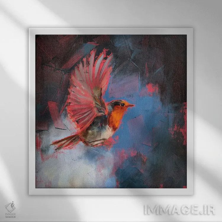 تابلو بالهای زندگی اثر ایرینا خورت - نمای قابدار سفید