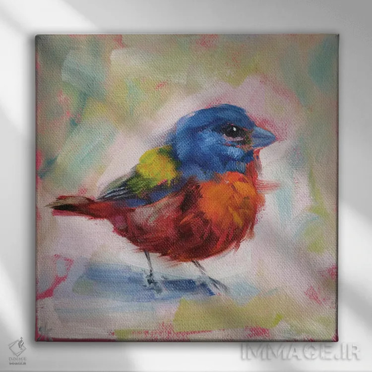 تابلو رنگارنگ اثر ایرینا خورت - نمای روبهرو روی دیوار