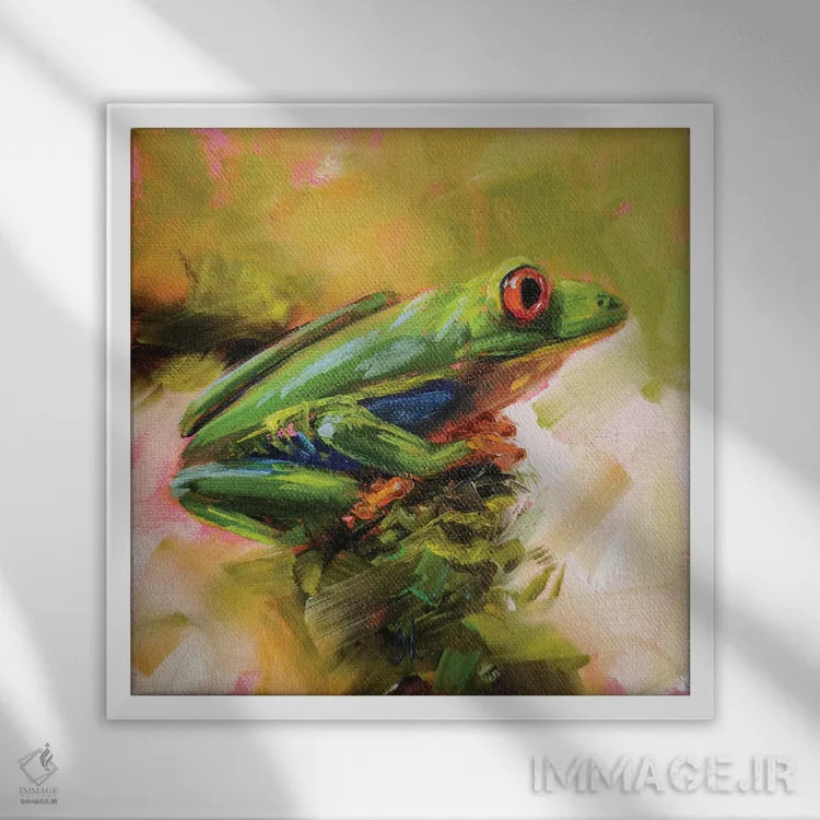 تابلو شاداب اثر ایرینا خورت - نمای قابدار سفید