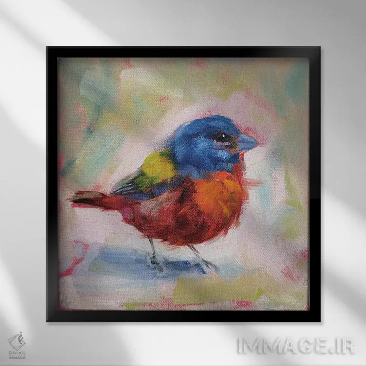 تابلو رنگارنگ اثر ایرینا خورت - نمای قابدار مشکی