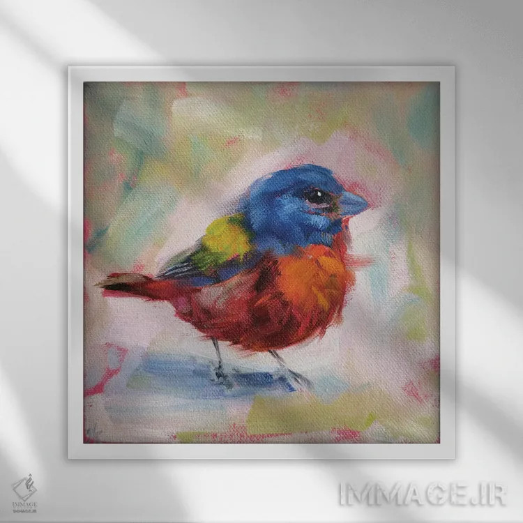 تابلو رنگارنگ اثر ایرینا خورت - نمای قابدار سفید