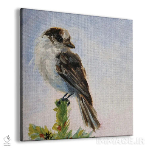 تابلو جی خاکستری (گونهای پرنده) اثر ایرینا خورت - نمای پرسپکتیو محصول