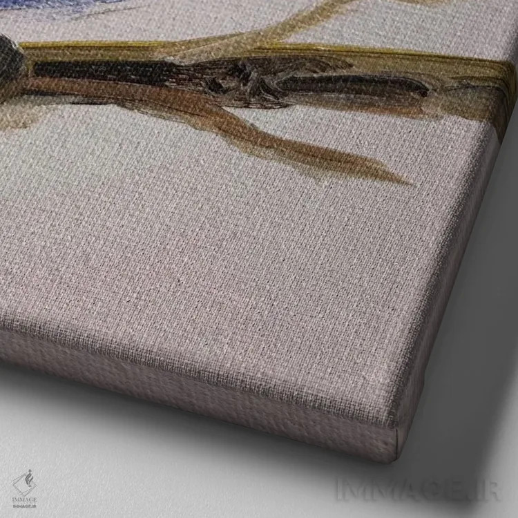 تابلو نگاه دوستانه اثر ایرینا خورت - نمای نزدیک بافت بوم