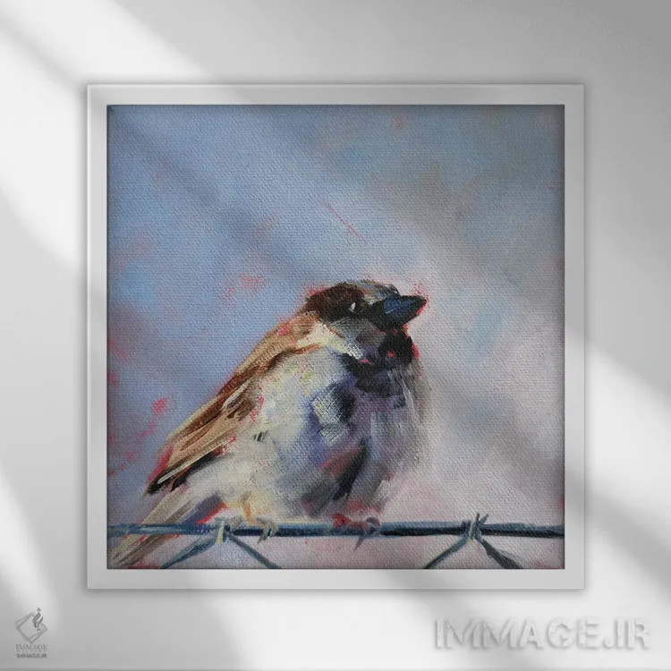 تابلو آزادی اثر ایرینا خورت - نمای قابدار سفید