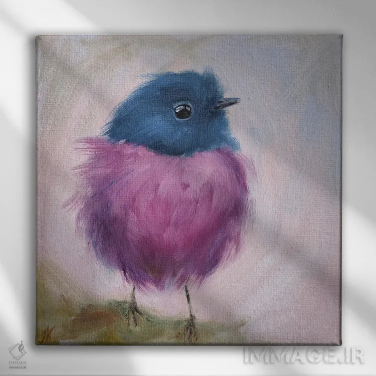 تابلو در صورتی اثر ایرینا خورت - نمای روبهرو روی دیوار