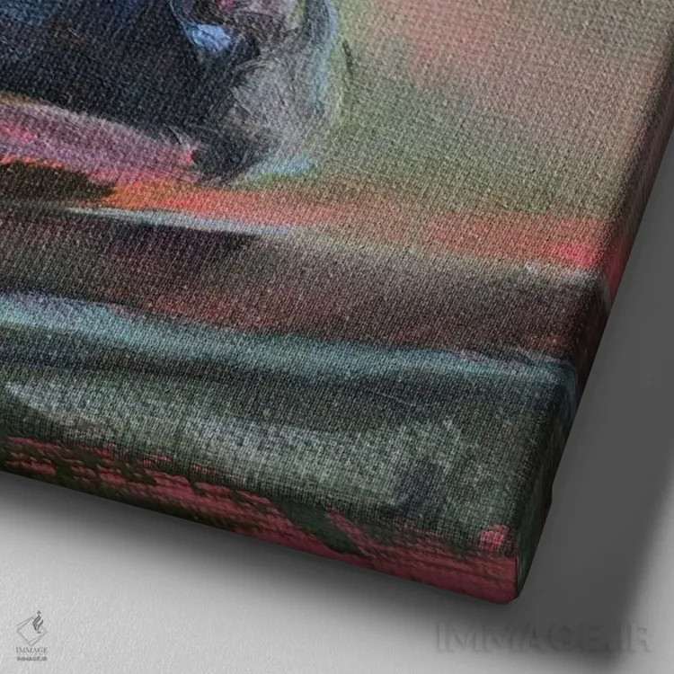 تابلو بریم سراغش اثر ایرینا خورت - نمای نزدیک بافت بوم